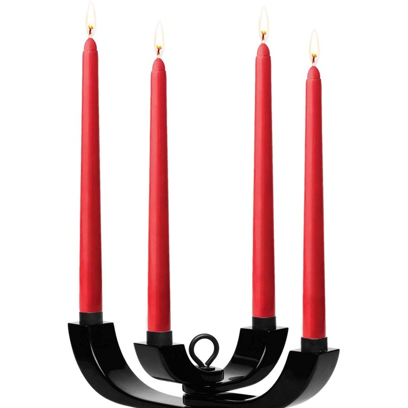 Asama Red Taper Candles - Set of 14 Dripless Candles