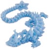 3D Printed Cherry Blossom Crystal Dragon, Articulated Movable Model -