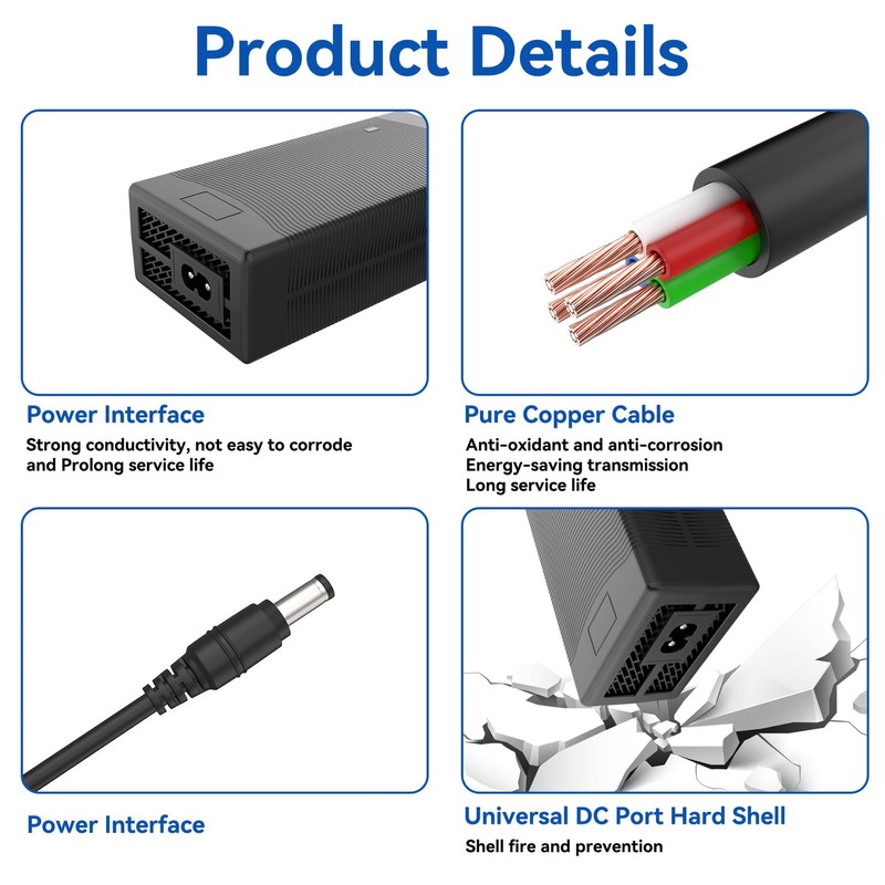 XMHEIRD 42V AC/DC Charger Adapter for Meepo Mini Dual MB0054