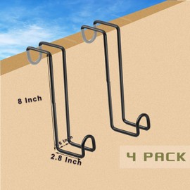 HDYEGY 8 Inch Tack Hook,Heavy Duty Metal Over Rail Tack Hooks Stall Hooks for Hanging Horse Bridles Halters and Buckets,4Pcs
