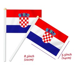 Pack of 25 Croatia Handheld Flag, Croatian Decor Hand Held Flag, Decoration Banner Hand Croatia