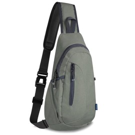 TITECOUGO Lightweight Chest Bag Small Shoulder Bag Lightweight Crossbody Backpack for Men Women and Children Shoulder Bag for Sports and Outdoor Use, Z1 canvas, dark grey