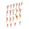 20-Pack 1.4 inch Miniature Beach Swimsuits People Figures Model Train