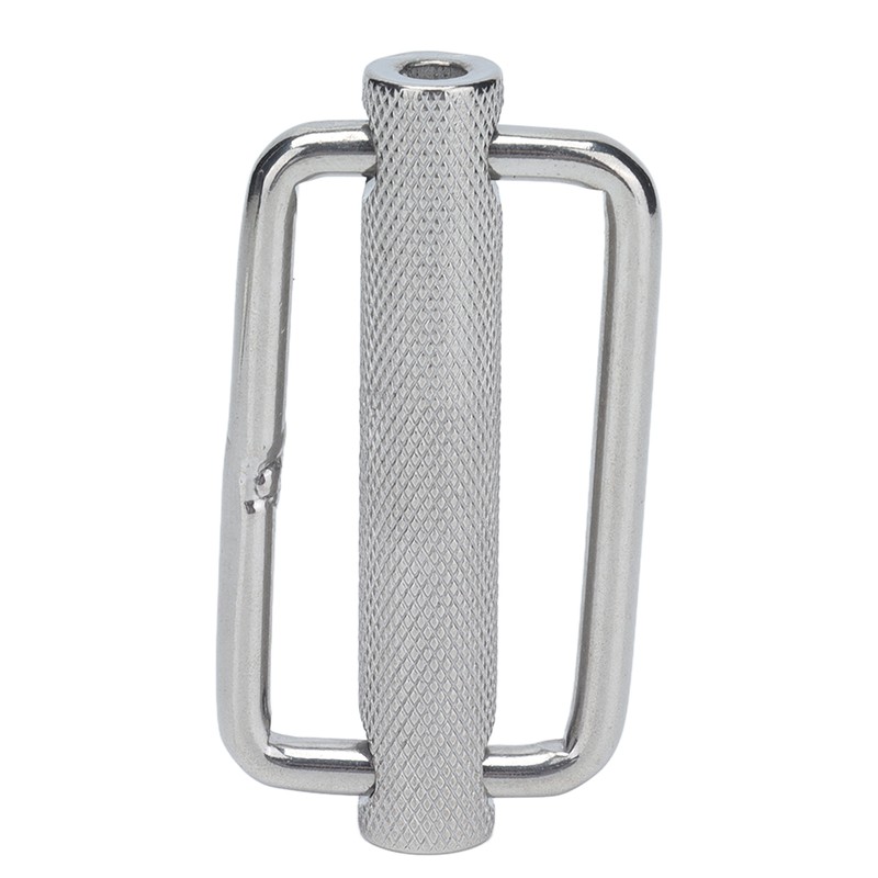 2Pcs Slide Buckle 316 Stainless Steel Rectangle Adjustable Knurled Roller