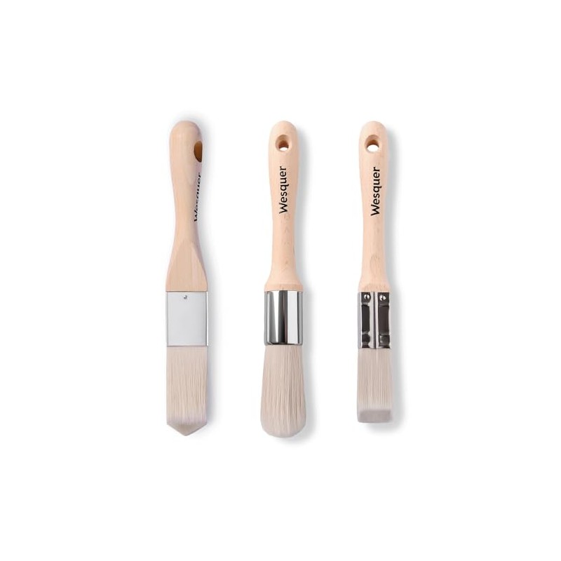 Wesquer 3-Pack 1Inch Paint Brush for Detail Work - Triangle,