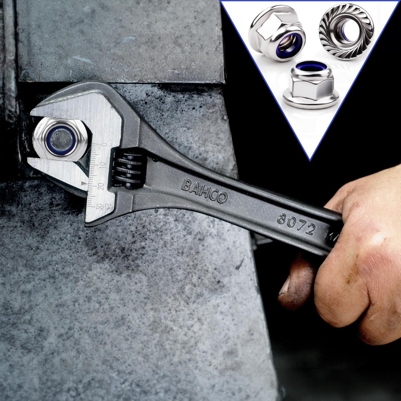 Mbsomnus M8 nut, 30 pieces flange nuts, M8 DIN 6926,