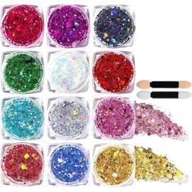 12 Colores Brillo Lentejuelas Sirena(12 Colores)
