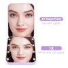 WOBSION Small Mirror with Lights,LED Compact Makeup Mirror,1x/3x Mini Travel
