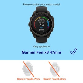 iDaPro [4Pcs Screen Protector for Garmin Fenix 8 AMOLED 47mm / Fenix 8 Solar 47mm+[4Pcs] Silicone Anti-dust Plugs,Tempered Glass,9H Hardness,Anti-Scratch,Anti-Bubble,Easy Installation
