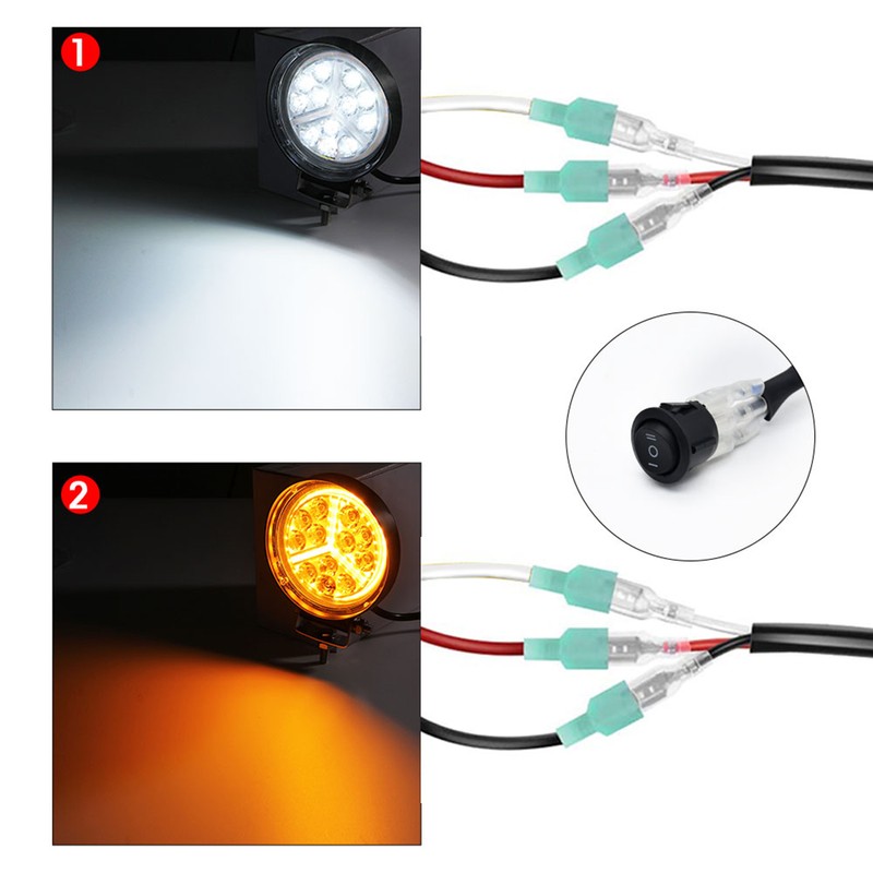 LED Light Bar Wiring Harness Kit, 480W 2 Leads 18