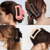 Flomiara 4PCS Hair Clips for Women, Large Claw Clips, Square