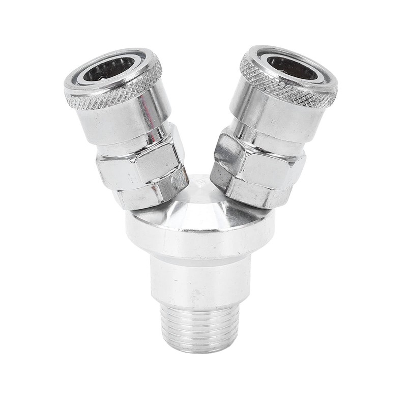 2 Way Connector G1/2 Thread Quick Coupler Carbon Steel Chrome