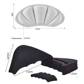 JUTOSU Heel Pad, Toe Cushion, Heel Protection Pad, Adjustable, Toe Protection, Toe Cap, Shoe Care, Sponge, Memory Foam, Toe Gap Filling, Size Adjustment, Anti-Shock, Anti-slip, Toe Protection, Heel Protection, Pain Relief, Shoe Removal, Prevents Slipping