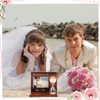 Blosssound Wedding Sand Ceremony Set Wooden Photo Frame, Hourglass Funnel,
