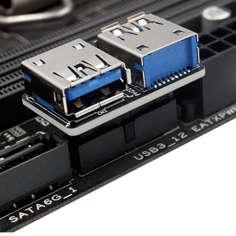 CY Dual USB 3.0 A Type Female to Motherboard 20/19