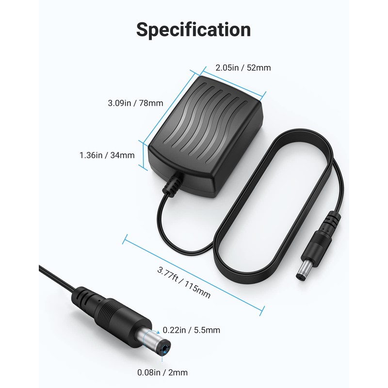 ANNKE 12V2A CCTV Camera Power Supply with DC Connector for