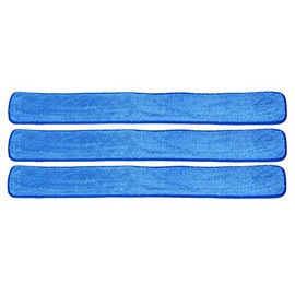 Real Clean 48 inch Microfiber Wet Mop Refill Pads for Flat Microfiber Mop Frames (Pack of 3)