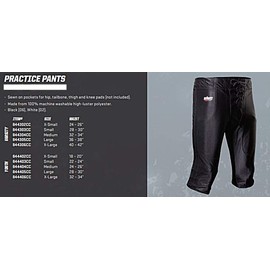 Schutt Sports Youth Football Practice Pant, Large, White