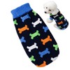 1Pc Knitted Sweater For Puppies, Bone Pattern Pullover Sweater, Soft