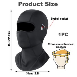 MDLSDE Balaclava, Face Cap, Balaclavas Breathable Windproof Ski Mask Balaclava for Outdoor Sports Bicycle Motorcycle Motorcycling Skiing Cycling Snowboarding for Men and Women Black
