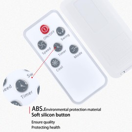 ZWP Replacement Remote Control for COSTWAY Evaporative Cooler, Portable Air Cooler 23995-CYPE-1 23995-CYPE