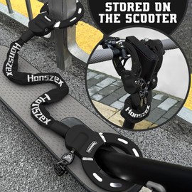 Honszex Scooter Lock, Bike Locks High Security with Key, 36.22inch Heavy Duty Bike Lock Chain, Accessories for Electric Scooter, E-Bikes