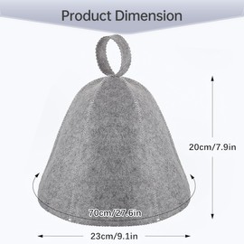 REMJUD 2 Pack Sauna Hat, Wool Felt Sauna Cap Russian Banya Cap Unisex Sauna Hat for Steam Bath Sauna Accessories(White,Gray)