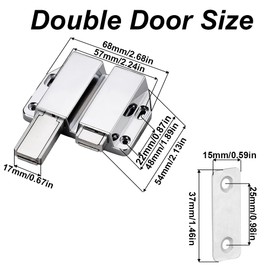 TopHomer Magnetic Door Catch - High Magnetic Stainless Steel Heavy Duty Catch for Kitchen Bathroom Cupboard Wardrobe Closet Closures Cabinet Door Drawer Latch(Double Door)
