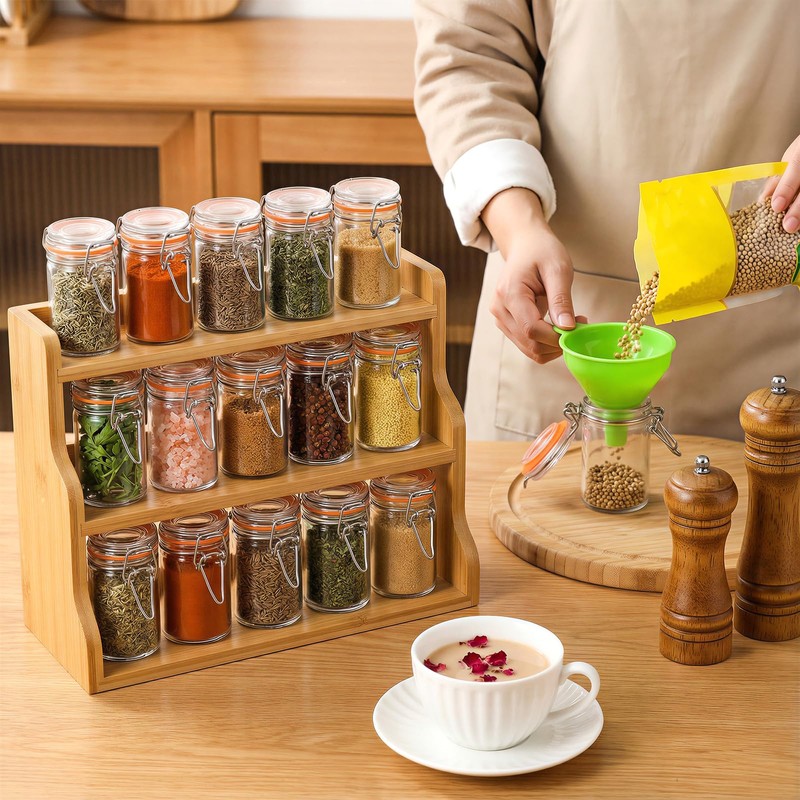 3 oz Small Glass Spice Jars Bottles Bulk 48 Pack