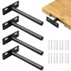 YEYIT 4 Pcs Floating Shelf Brackets, 4 Inch Solid Steel