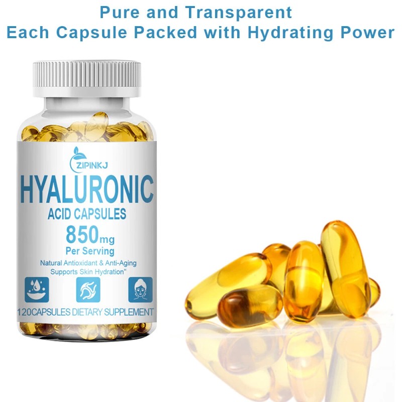 ZIPINKJ Qty120 Hyaluronic Acid Capsules Joints Support Anti Aging Reduce
