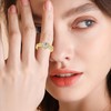 Heart Stone Ring - Adjustable Heart Rings with Cubic Zirconia,Open