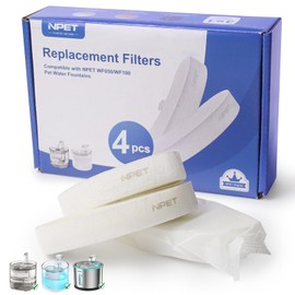 NPET Replacement Filter for WF050TP / WF100 / WF210 (4 Replacement Filters)