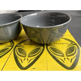 Royal Norfolk 2- Royal Norfolk 6” Gray Gloss Soup Cereal Bowl