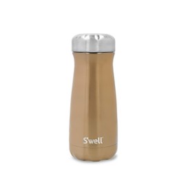 S'well Traveler Water Bottle, Pyrite, 470 ml, Vacuum Insulated Travel Bottle, Keeps Drinks Cold and Hot, BPA Free Stainless Steel Water Bottle