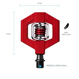 Crankbrothers Candy - Pedal de Bicicleta MTB con Clip, Grava/XC/Trail Ligero Pedal de Bicicleta, Entrada de 4 Lados, Flotador Personalizable, rodamientos Premium