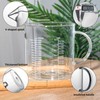 77L Glass Measuring Cup, [Insulated handle, V-Shaped Spout], High Borosilicate