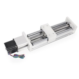 RATTMMOTOR ZBX100-100mm Stroke CNC Linear Stage Motion Actuator, Double Optical Axis X Y Z Axis Linear Slide Rail Aluminum Alloy Cross Sliding Table SBR16 Linear Rail Guide SFU1605 Ballscrew for CNC