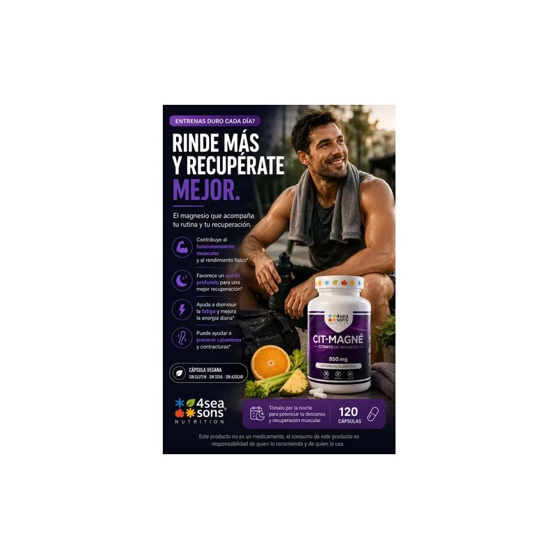 Seasons Nutrition Cit Magné Citrato Magnesio 850 Suplemento Alimenticio Fórmula