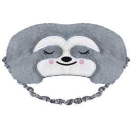 Cute Sloth Eye Mask for Sleeping Cartoon Animal Sleep Mask Funny Sloth Eye Mask Soft Fluff Blindfold Eye Cover Xmas Eyeshade for Kids Girls Men Women Travel, One Size
