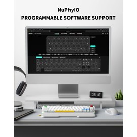 nuphy Kick75 Wireless Mechanical Keyboard with Knob,75% Layout 80 Keys RGB Backlit, Hot Swappable Low Profile Keyboard with PBT Keycaps,Gaming Keyboards, Support BT/2.4G/USB-C (Blush Nano Switch)