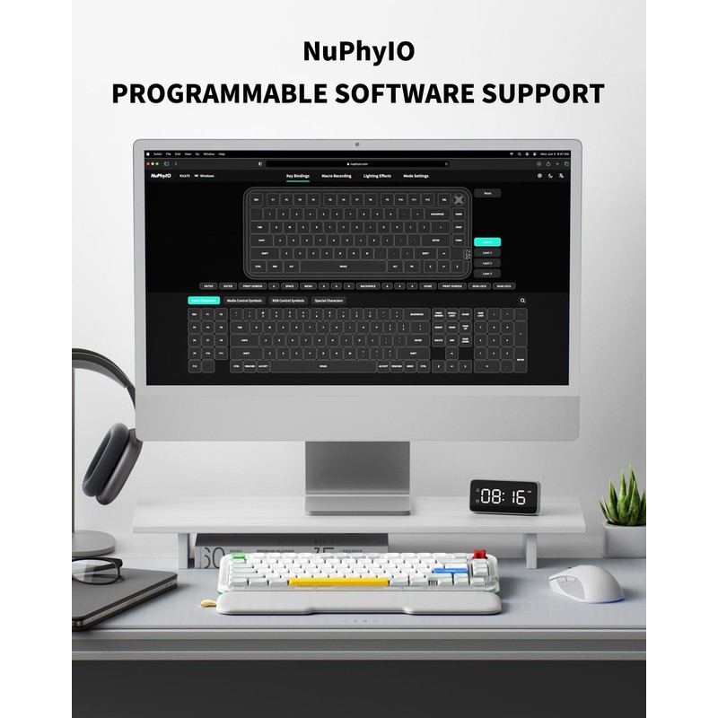 nuphy Kick75 Wireless Mechanical Keyboard with Knob,75% Layout 80 Keys