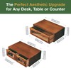 2-pc Stackable Storage Drawers - See-Through Wooden Storage Cabinets -