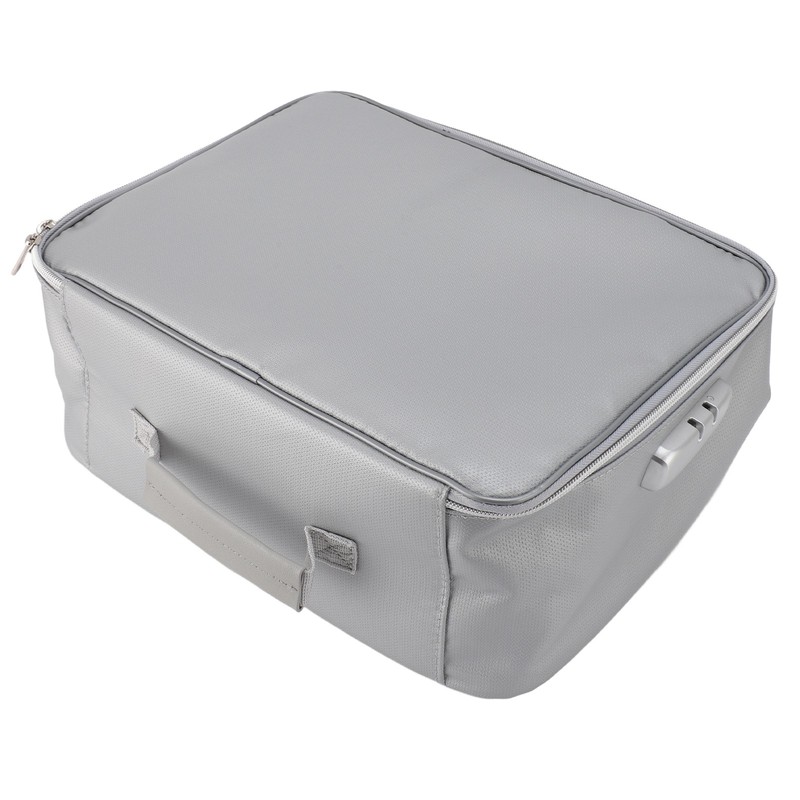 Fireproof Waterproof Document File Organizer Box Portable Home Travel Safe