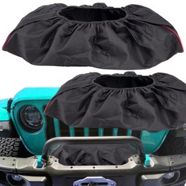 Lutun Heavy Duty Waterproof Winch Cover - 8500-12000 lbs, 600D Oxford Fabric Dustproof Protection