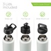 SipX™ Triple-Insulated Stainless Steel Water Bottle 32oz. With 3 Lids,