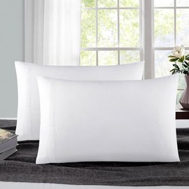 Cotton Pillowcases, 51 x 76 cm, Premium Quality, White, Pack of 2