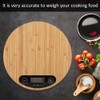 Digital Kitchen Scale Round Bamboo Electric Meat Food Weighing Scale