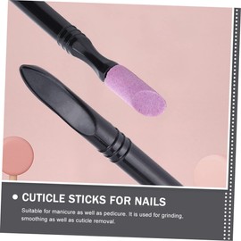 HONMEET 10pcs Nail Care Tools Dual-ended Nail File Stick and Cuticle Remover Buffers for Manicure and Pedicure Supplies for Smoothing and Trimming