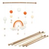 4 Pcs Bead Ended Wooden Rods, Hanging Macrame Dowel Rods,